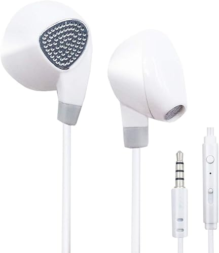 EXTRASTAR Cavo Auricolari con Microfono Cuffie in-Ear con Alta Definizione Suono Puro Powerful Bass per iPhone iPad Samsung Altri dispositivi con 3 5 mm Stereo Audio Jack Bianco EXTRASTAR Cavo Auricolari con Microfono Cuffie in-Ear con Alta Definizione Suono Puro Powerful Bass per iPhone iPad Samsung Altri dispositivi con 3 5 mm Stereo Audio Jack Bianco