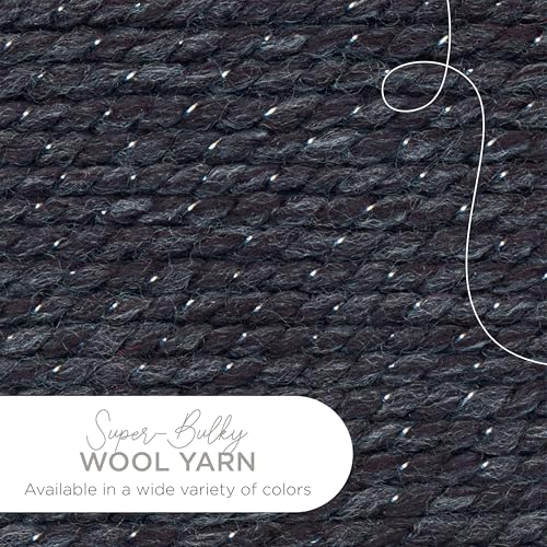 Image of Lion Brand Yarn Wool-Ease Thick & Quick Yarn, Soft and Bulky Yarn for Knitting, Crocheting, and Crafting, 1 Skein, Constellation | Super Bulky Wool Acrylic Blend Fiber for Soft Hats, Sweaters, Chunky Blankets, Yarn for Crochet, Knitting, Crafts, Weaving