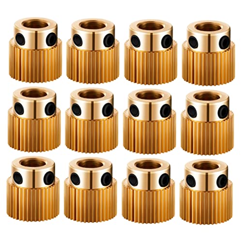 JEWEDECO 20pcs Feed Gear for Printer Extrusion Wheel Extruder Compatible Feeding Gear Replacement for Printer Parts