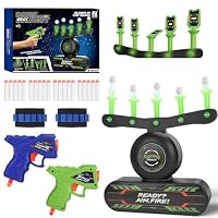 deAO Hover Spielzeug Pistole, 2 in 1 Spielzeug Schaumstoff Blaster Spiel Sets mit 2 Pistole Spielzeug, 20 Weiche Schaumstoffdarts, 15 Zielscheibe, Geschenke für Kinder ab 8+ Jahre Junge