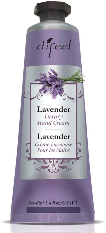 Difeel Delightful Moisturizer Hand Cream - Lavender with 100% Pure Natural Oil and Vitamin E 1.4 ounce