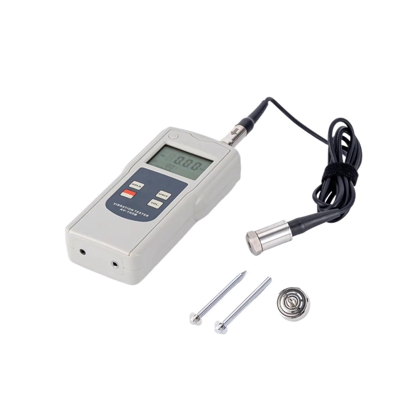 Vibrationsmesser, Vibrationsanalysator AV-160B 10-10KHz Vibrationsmessgerät misst mechanische Motorfehler, Verschiebungsgeschwindigkeit und Beschleunigung