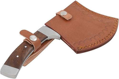 Miniatura 4 de Wild Turkey Handmade Hacha de acero inoxidable con mango de madera para exteriores, caza, campamento (marrón)