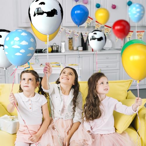 Oumuamua COW PRINT BALLOONS Toy Inspired Story Party Decorations, 68Pcs Red Green Yellow Blue Cloud Cartoon Balloons With Cow Print Balloons For Kids Boys Girls Farm Birthday Baby Shower Party Decorations thumb #5