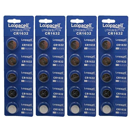 Loopacell Watch/Electronic Batteries, 3 Volts, 1632, 20 Batteries (Lithium Button Cell)