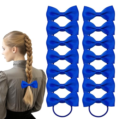 Bliceon 20 Pcs Blue Hair Accessories Set, Girls' Bobbles, Bows, School Bands, Blue Ribbon Headbands, Clips, Elastic Hairbands