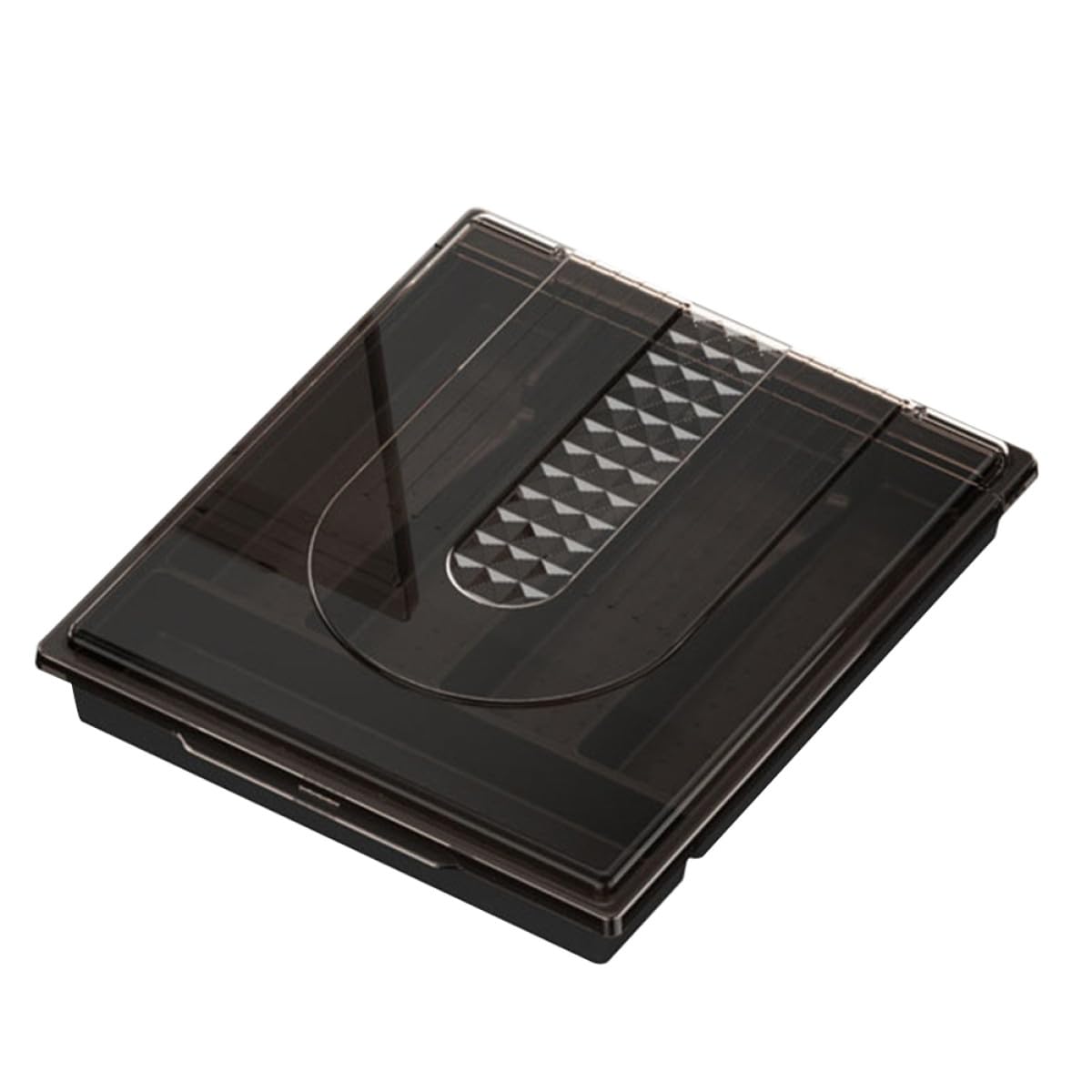 YUEKOPOU Black Cutlery Container with Lid, PP Storage Compartments for Forks Spoons Chopsticks