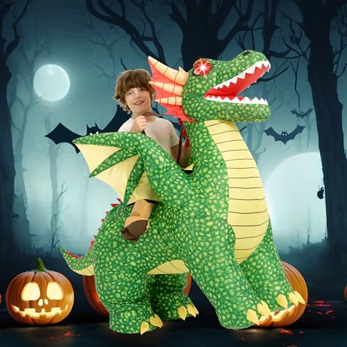 Disfraz inflable de dragón para niños Halloween miniatura 4