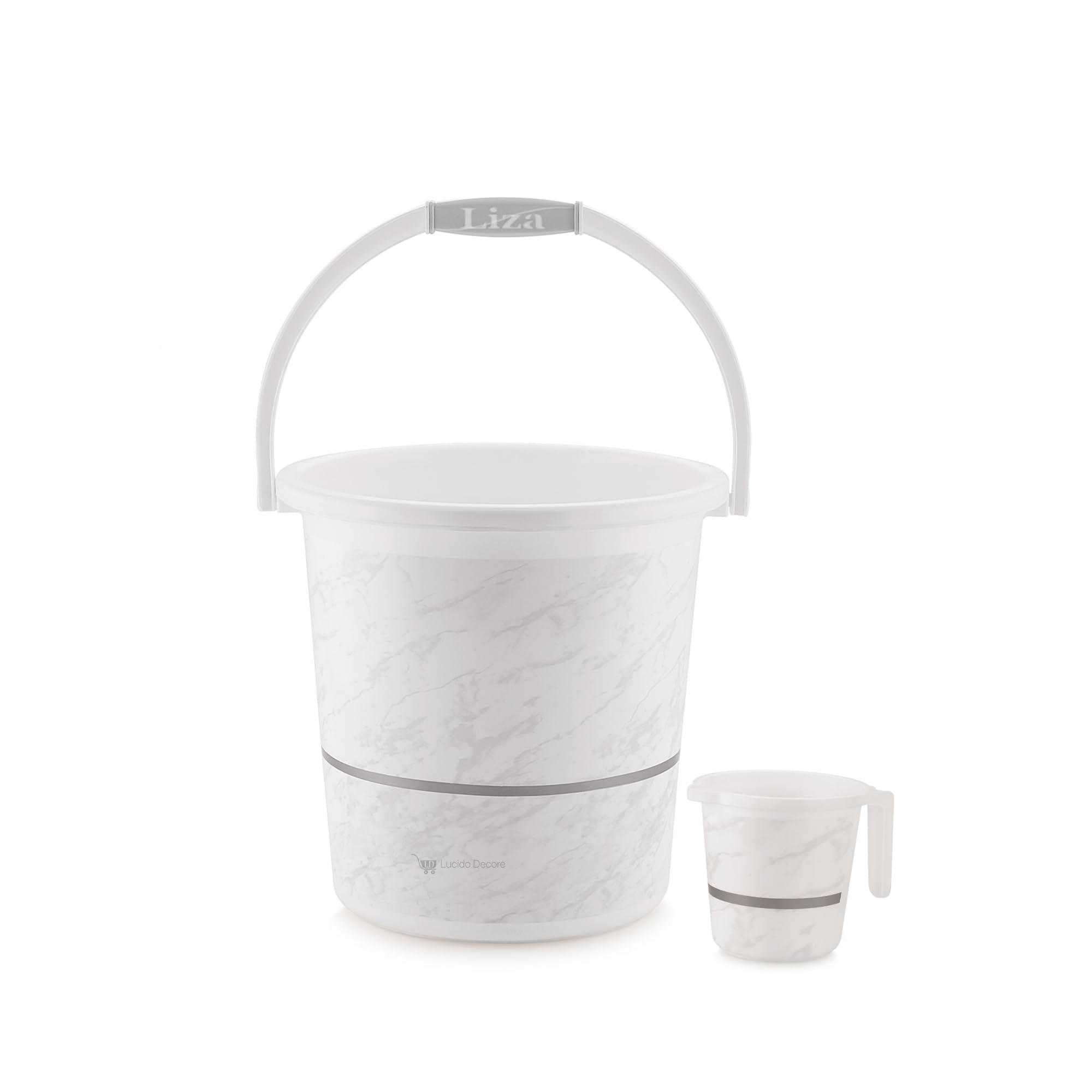 LD LUCIDO DECORE Orry Modern Heavy Plastic Bathroom Set Of 2-20L Bucket, 1L Mug Combo, White (B0CS695P1K) Amazon Price History, Amazon Price Tracker