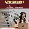 Soporte de micrófono de suspensión Pyle Pro – soporte de tijera con resorte, soporte antivibración, inclinación y extensión ajustables, perfecto para podcasts, transmisión, estudio de DJ, se extiende 3.9 pies 4