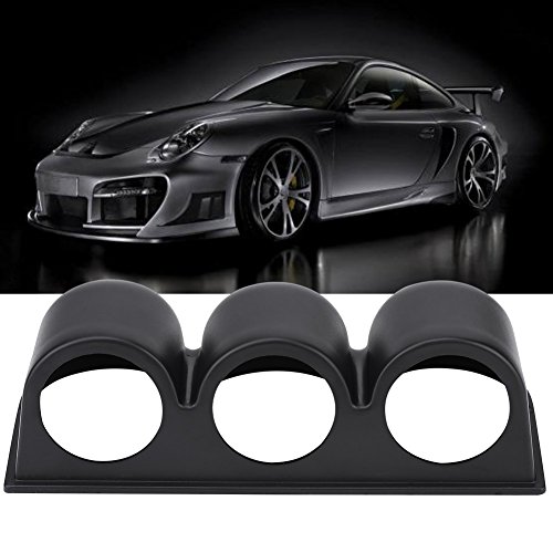 3 Loch Gauge Mount Halter, Qiilu Schwarz Universal 52mm / 2 3 Loch Triple Dash Gauge Meter Pod Halterung