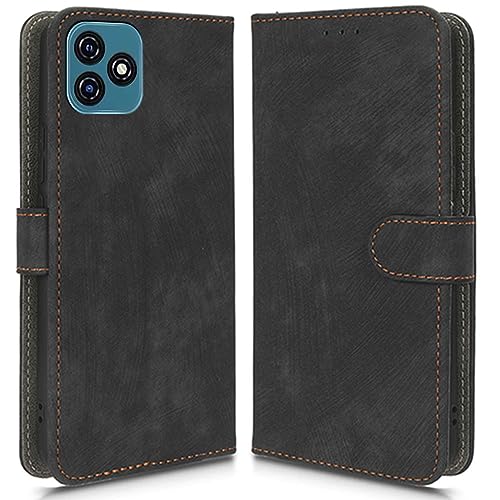 Funda Compatible con Blackview OSCAL C20/C20 Pro, Bloqueo RFID Protectora de Cuero Magnética Tapa Abatible Carcasa
