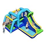 【Perfektes Kindergeschenk】 Durch die sicheren Spielbereiche ist diese Hüpfburg ein tolles Geschenk für Kinder zu Weihnachten, zum Kindertag oder zum Geburtstag. Sie kann im Garten, Wohnzimmer oder auf dem Spielplatz aufgestellt werden. Die glatte Oberfläche ist sehr sicher.