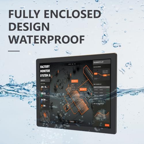Image of YEYO 19.0 inch Industrial Computer Touch Screen 10 Point Touch Industrial Computer, Resolution 1024 * 768 450nit, RJ45*2 USB*4 com*2 HD*1 WiFi+BT (N5095 /8+128)