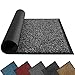 Mibao Fußmatte für Innen & Außen, 40x60cm Schwarz Grau Fußmatten, Dauerhaft Waschbar Fussmatte, Schmutzfangmatte rutschfest für Eingangsbereich, Türmatte mit Naturkautschukrücken