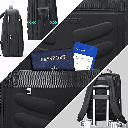 Bopai Travel Backpack For Men Business Laptop Backpack 15.6 Inch Smart Rucksack Anti Theft Backpack Large Capacity Multi-Function Backpack Office Black #TOP6