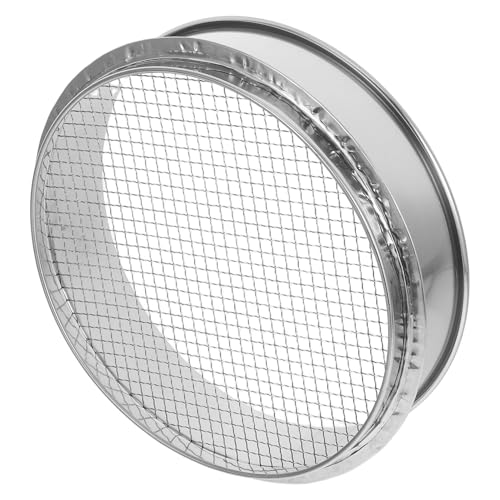 Sewroro Cedazo de Malla Fina de Acero Inoxidable 20 CM Diámetro Agujeros de 6 MM para Jardín y Bonsái Criba para Tierra Arena y Compost Herramienta Resistente para Exteriores