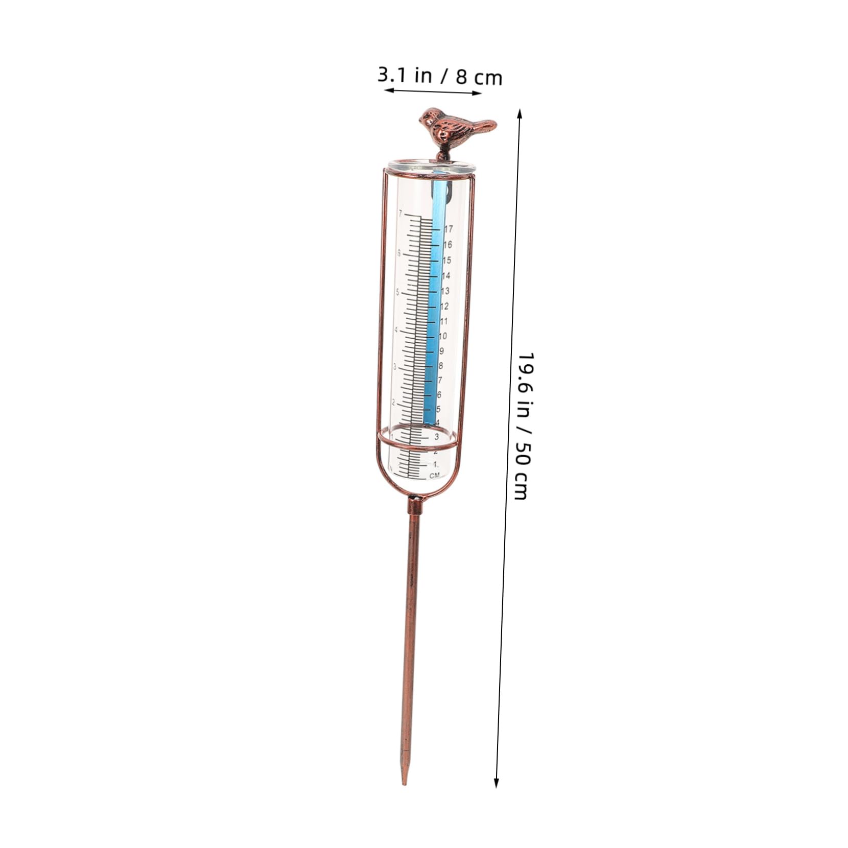 iplusmile 2piezas Pluviómetro De Tubo De Reemplazo Dispositivo De Medición De Agua De Lluvia Para Jardín y Césped Elegante y Resistente Base Tapón