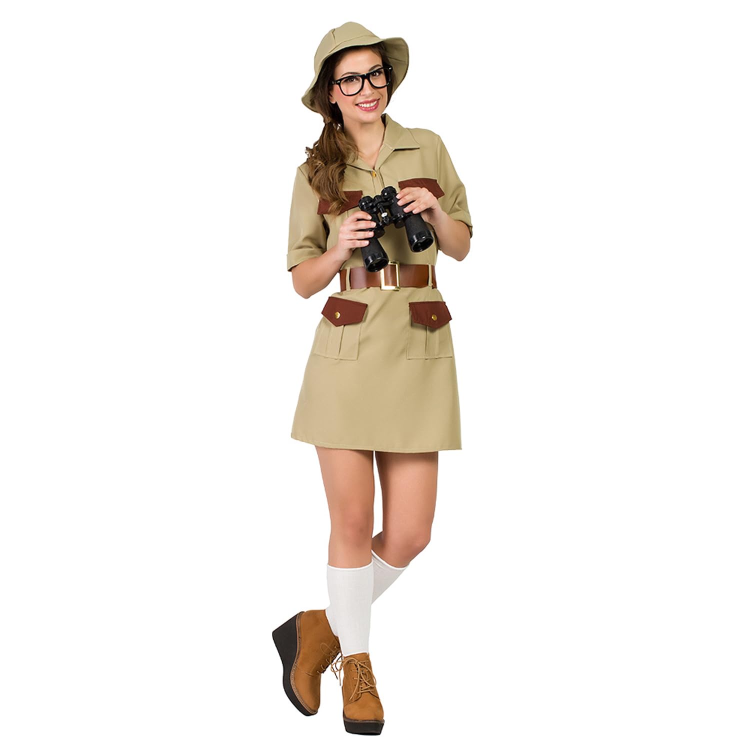 Boland - Women's Safari Ranger Jade Costume Set with Hat, Dress and Belt for Carnival and Theme Party, Researcher
