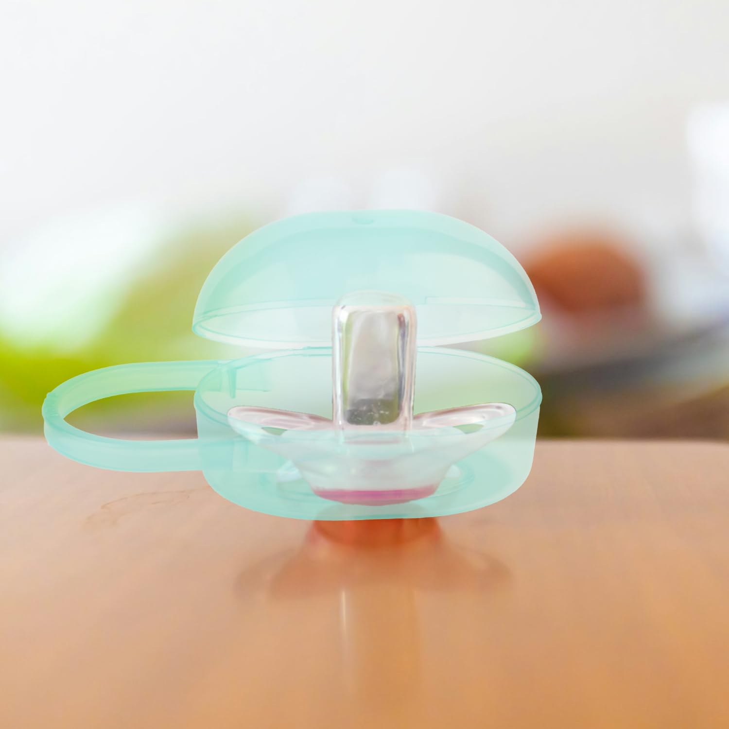 GroveEss 3PCS Pacifier Cases,Dustproof Dummy Container Holders with Portable Handle,Safe Travel Soother Pacifier Storage Box - Image 3