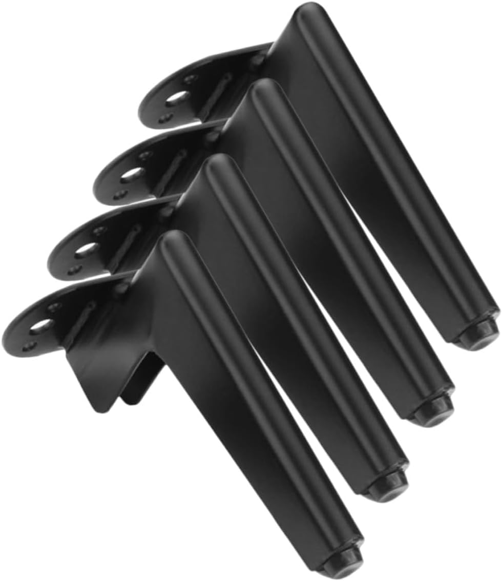 Alipis 4pcs Metal Furniture Legs Heavy Duty Sofa and Dresser Replacement Legs with Matte Black Finish 14.5cm for Tv Cabinet and Coffee Table Support