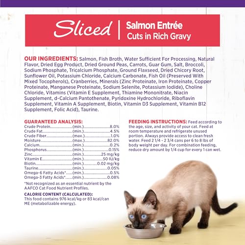 Wellness Complete Health Sliced Adult Wet Cat Food, Natural, Protein-Rich, Grain Free, 3 Ounce, 24 Pack, (Salmon Entrée) - image 7