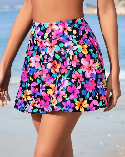 Image of Aqua Eve Women Swim Skirt Tummy Control Swimsuit Skirt High Waisted Bathing Suit Bottom (Available in Plus)