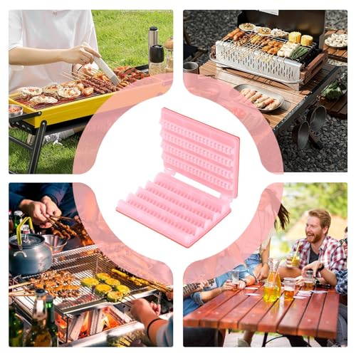 Pinchos para barbacoa, práctico dispensador de para picnic y exterior, soporte multifuncional de 4 para barbacoas, actividades al aire libre, viajes y barbacoas - imagen 5