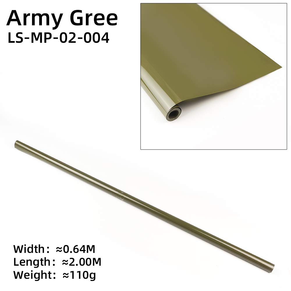 Dancing Wings Hobby RC Airplane Covering Film 60 x 200 cm Army Green Covering Film Foils/Covering/Decal for RC Balsawood Airplane (LS-MP-02-004)