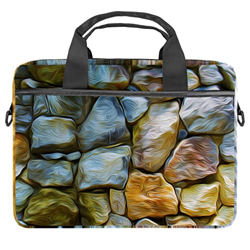 Sac ordinateur portable 13-14 pouces antichoc avec bandoulière et imprimé abstrait coloré