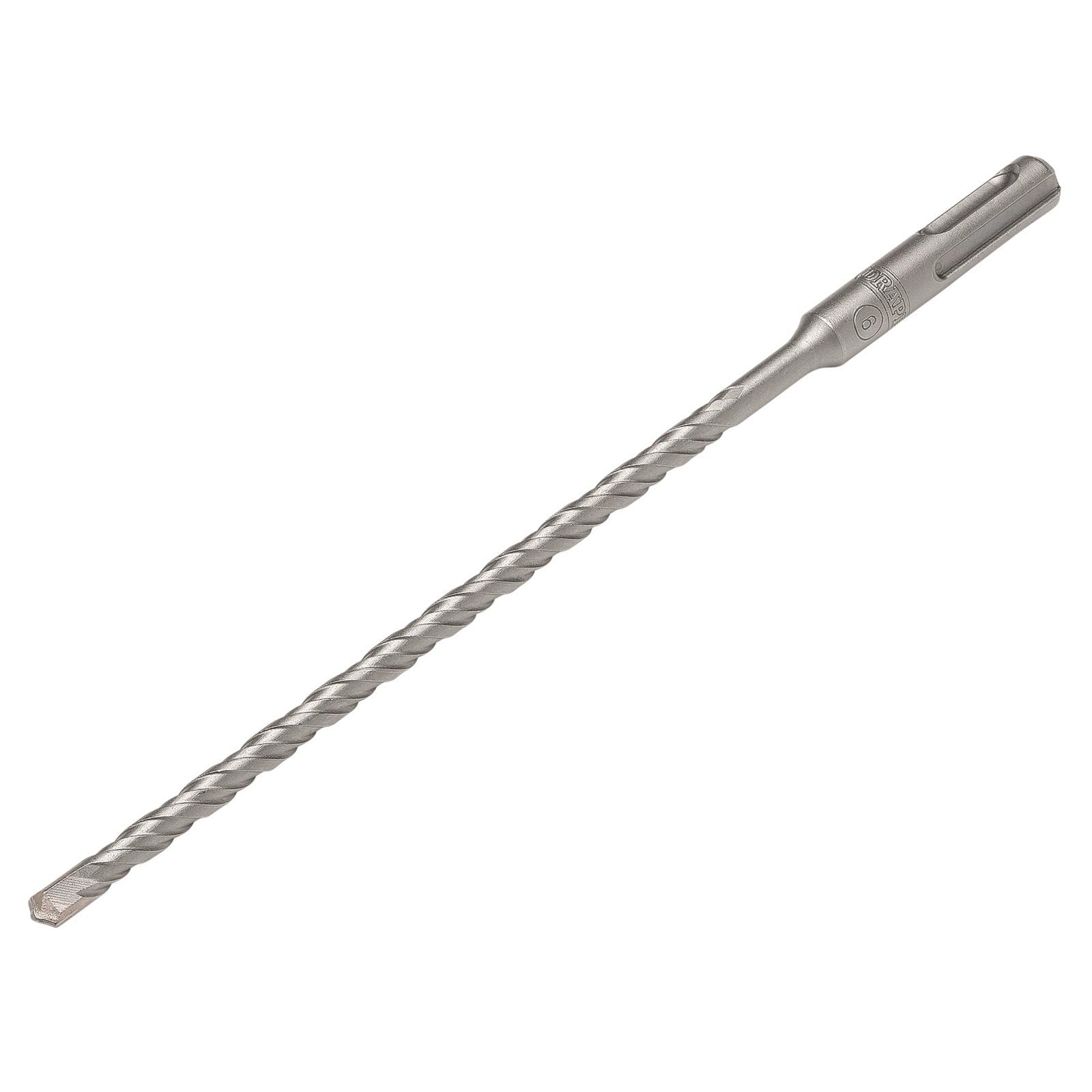 Draper SDS Plus Centric Tip Drill Bit, 6.0 x 210mm, 09981, Tungsten Carbide Tip, Double Flute, for Concrete Masonry, Brick