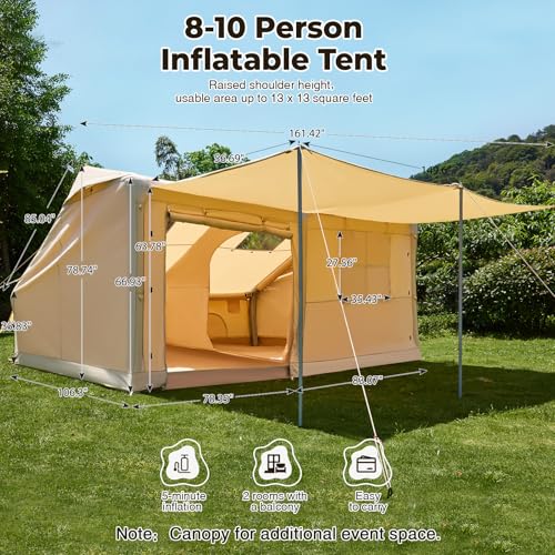 Carpa inflable para camping familiar 8-10 personas YOLENY miniatura 5