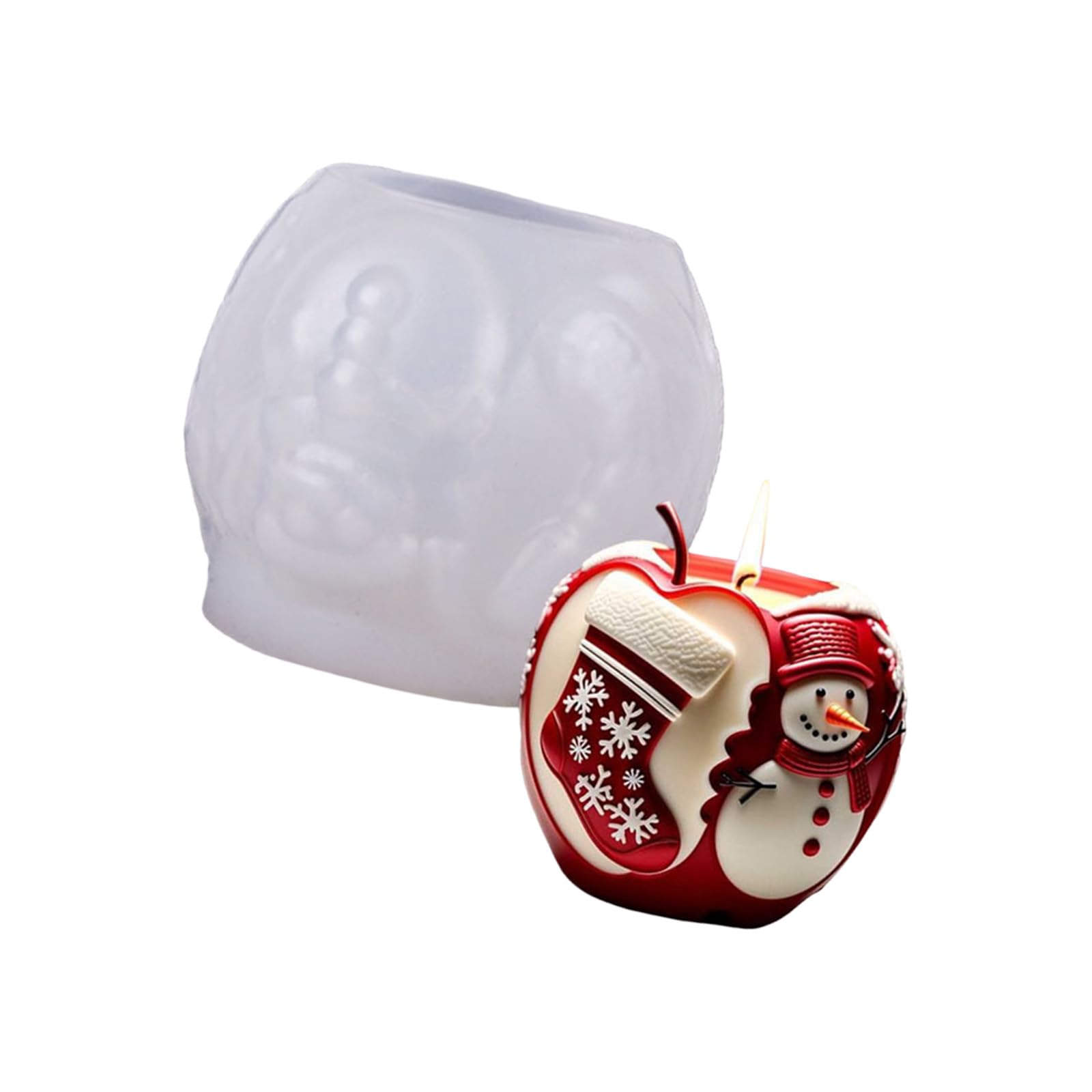 Kalttoy Christmas Applee Christmas Themed Silicone Mold For Festive Making Projects For Soap Chocolate Crafting Projects Multipurpose Silicone Craft Mold