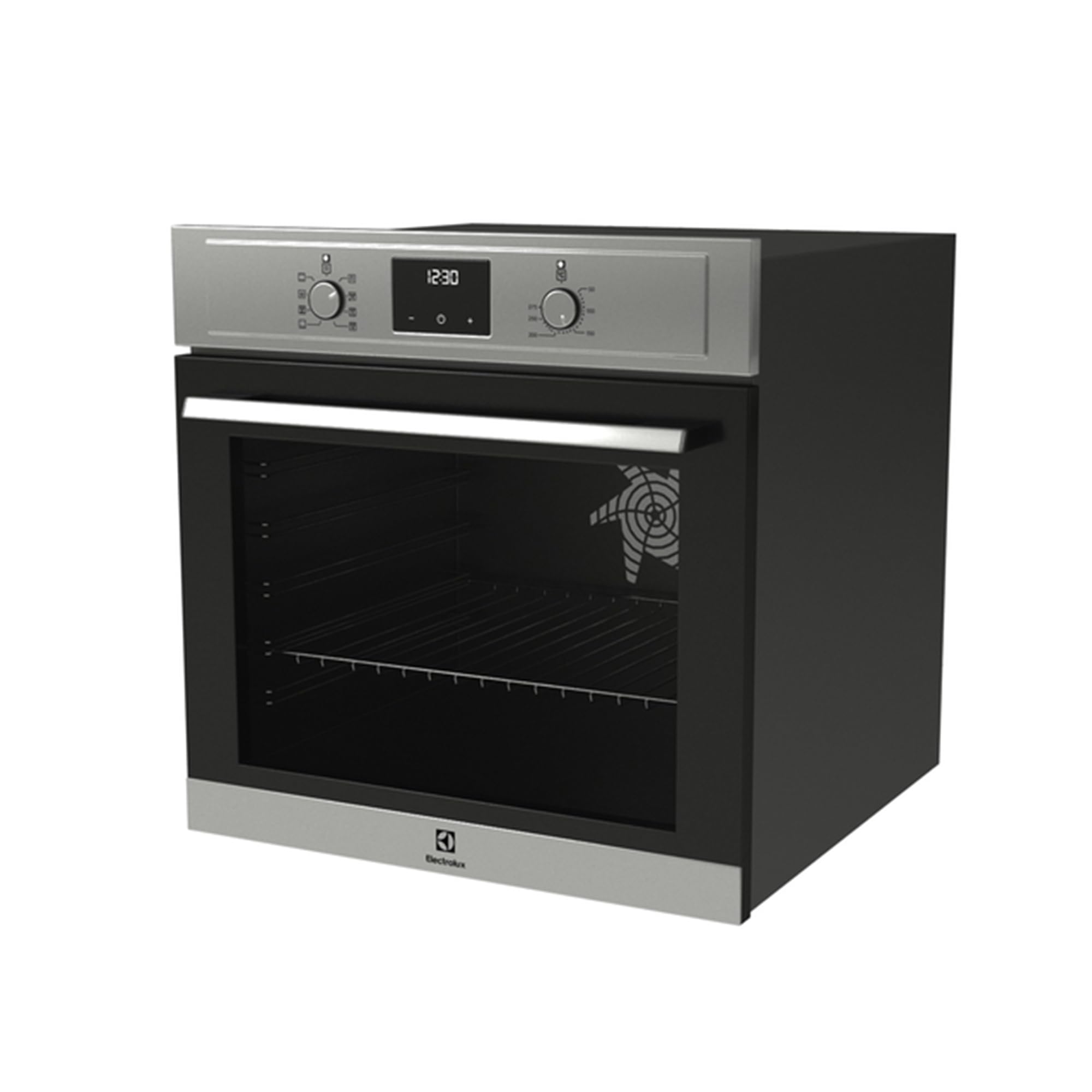 Electrolux COH3H54TX Horno Multifunción con limpieza fácil, 7 funciones, Grill, Calentamiento rápido, Temporizador LED, Seguridad infantil, Cocción en 2 niveles, 72 Litros, Inox, Clase A+