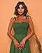 GOLDSTITCH Women's 2023 Summer Bohemian Spaghetti Strap Smocked A Line Flowy Maxi Dress Army Green