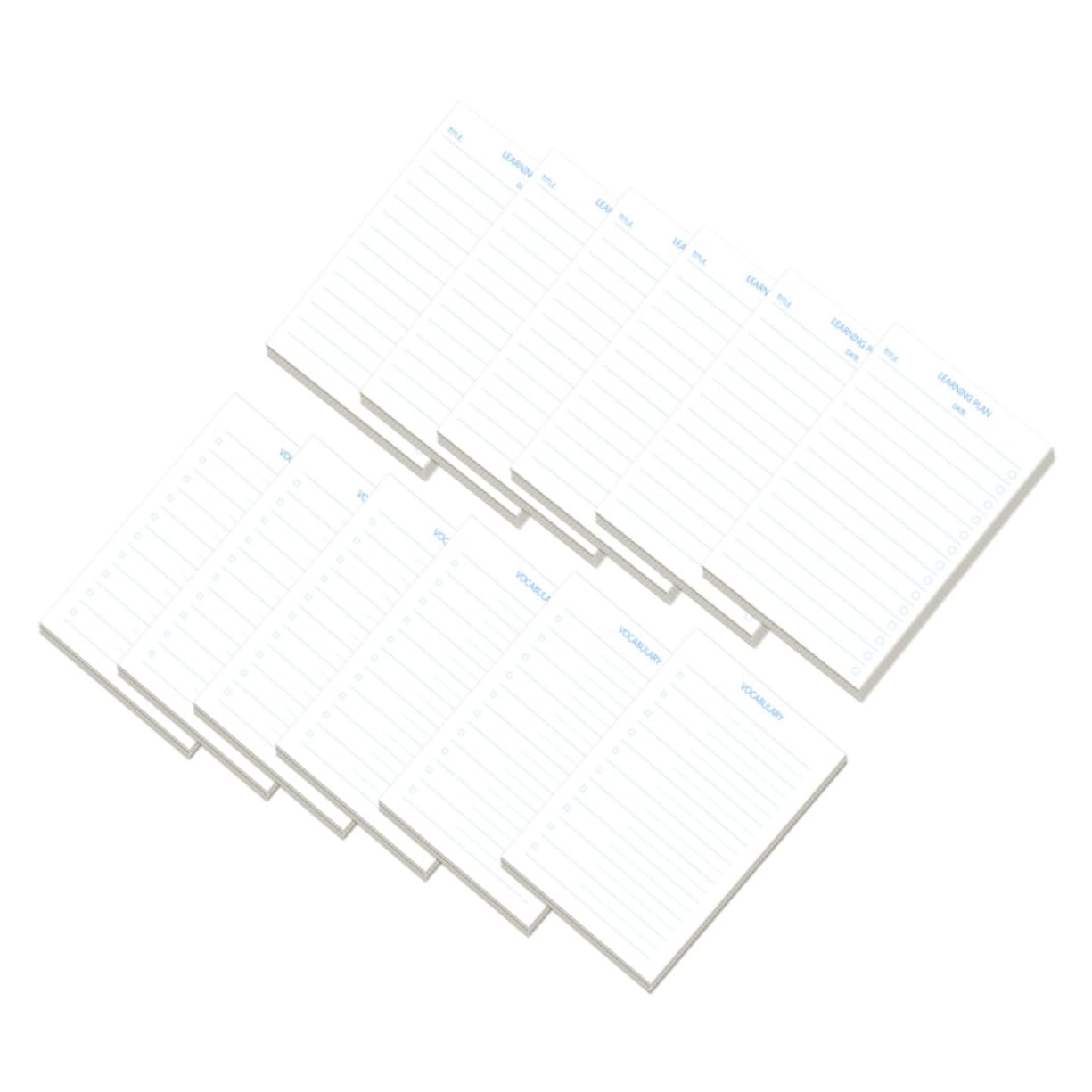 jojofuny 3 Pièces 12 bloc-notes livre de mots plaine Carnet de notes mini cahier école bloc-notes de poche carnet de fiches onglets de page Petit carnet blocs-notes Papier