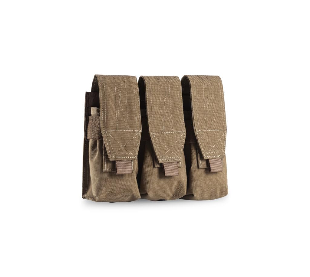 Openland Porta Caricatore Triplo Chiuso M4/AK – Tasca Tattica MOLLE 1000D per 6 Caricatori – Softair, Militare, Outdoor – Resistente e Compatta