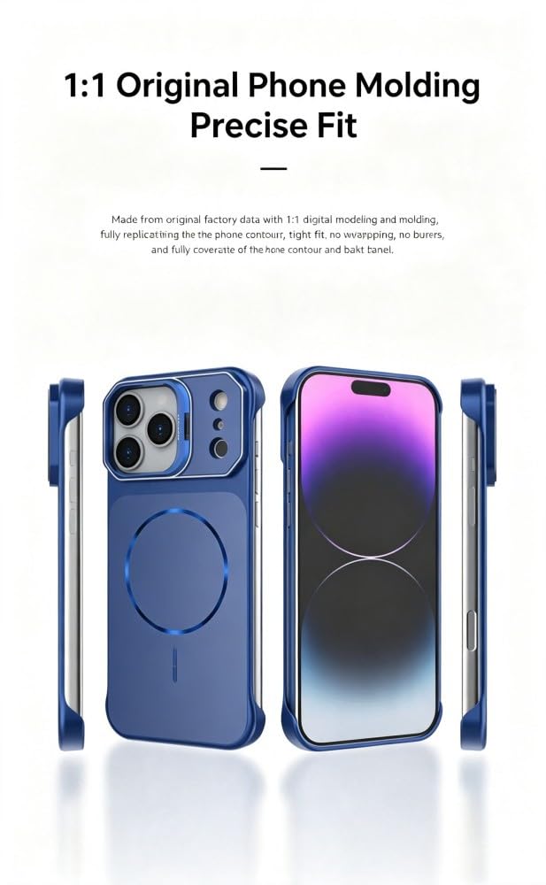 Generic Funda compatible con iPhone 16 Pro (color: naranja) Funda a prueba de golpes con lente de soporte, cubierta trasera sin marco
