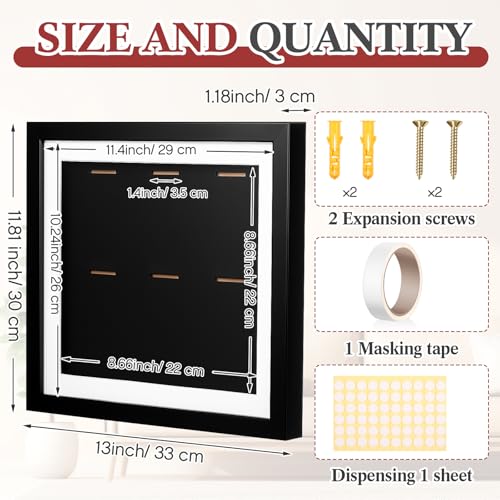 Image of Silipull 6 Medals Display Case 13 x 11.81 Inch Medal Shadow Box Frame Large 3D Wall Mounted Acrylic Display Case with 98% UV Protection for War Military Marathon Triathlon Runners All Sports Medals