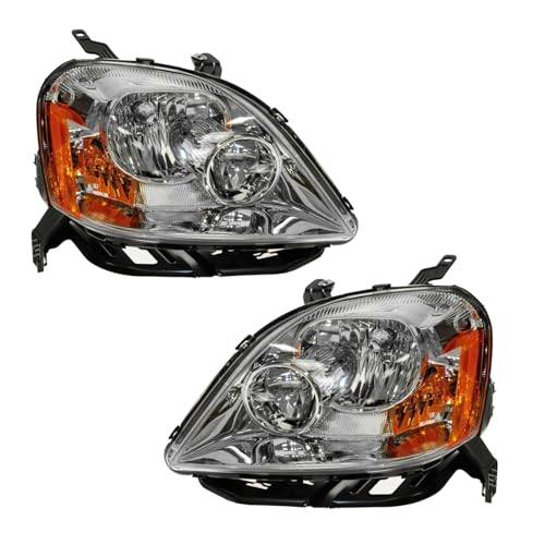 Image of TRQ 2 Piece Headlight Assembly Set Driver & Passenger Side Compatible with 2005-2007 Ford Five Hundred FO2502221 FO2503221
