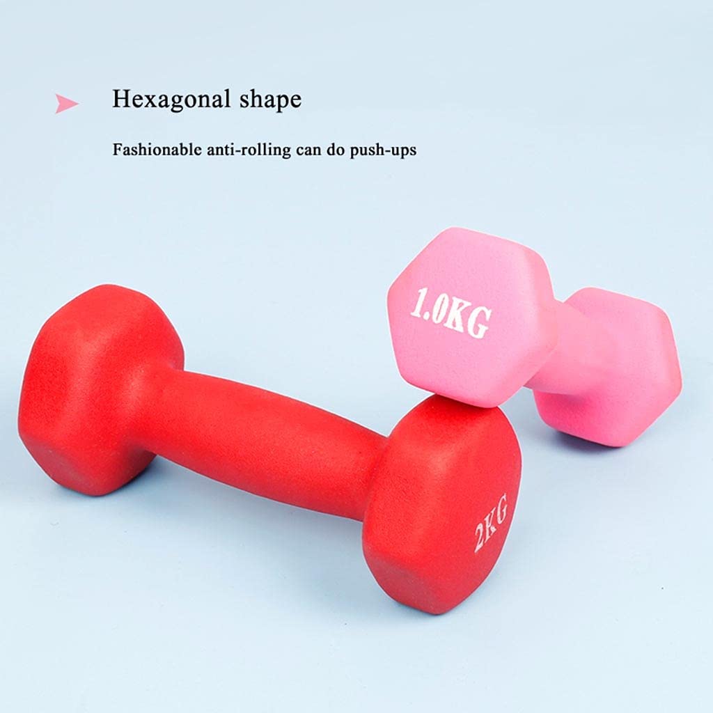 Mancuernas Pesas Recubrimiento de Vinilo Gimnasio y Ejercicios En El Hogar Impermeable y Antideslizante con Acabado Mate, Par Mancuerna pequeña (Size : 2x2kg)