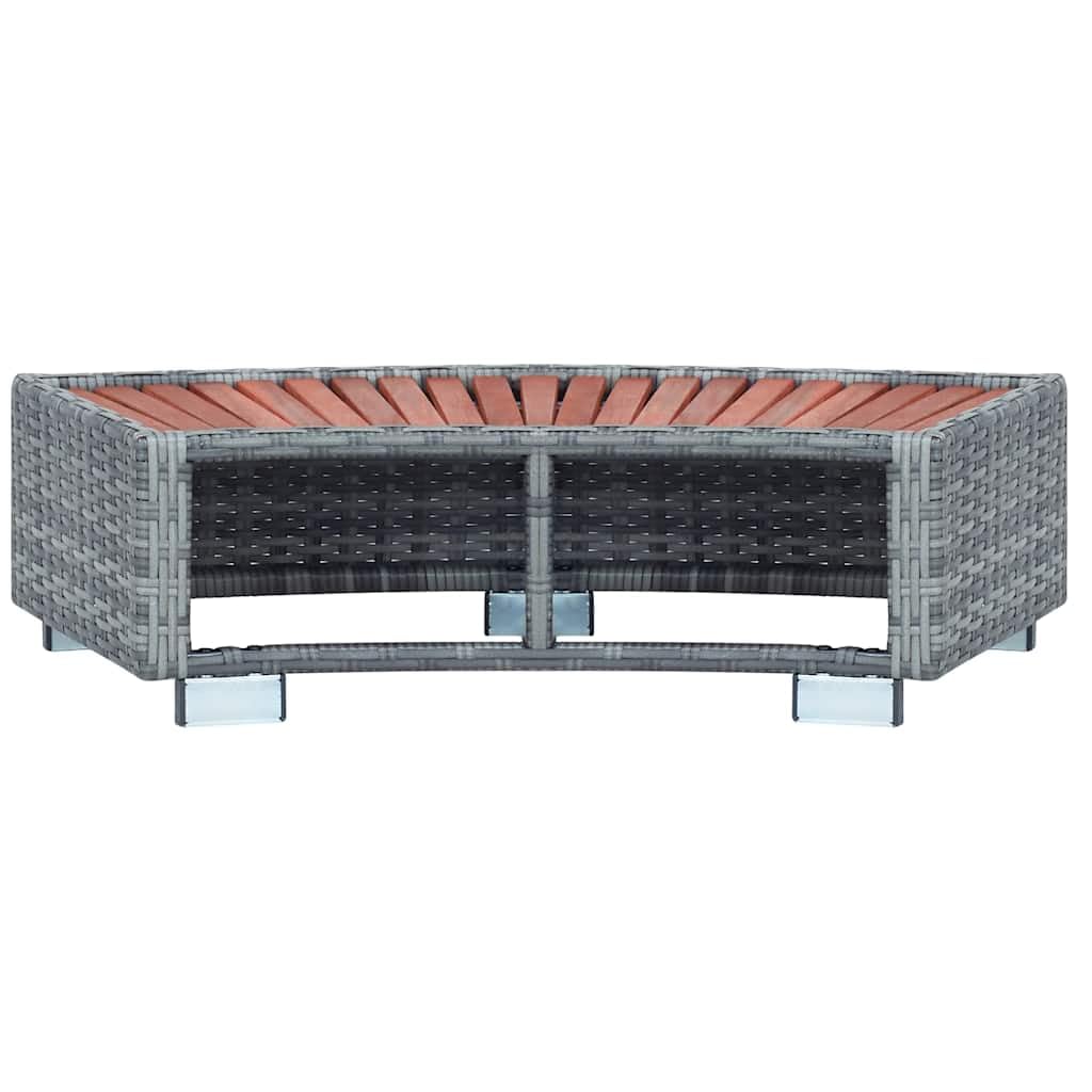 Générique Marche de Spa Gris Résine tressée 92 x 45 x 25 cm, Échelles, escaliers & rampes de Piscine,46461