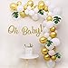Oh Baby Banner，Baby Shower Decorations Neutral with Balloon Garland,Boho Ivy Leaf Garland Vines Decoration，Fake Greenery Decor for Jungle, Woodland Backdrop Theme