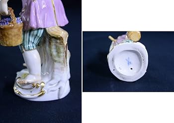 オールドマイセン フィギュリン 鼻をこする天使 Meissen ボタン剣 マイセン 天使の群像 寓意 ボタン剣 19世紀 フィギュリン