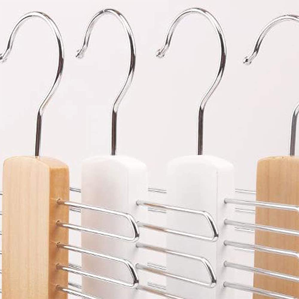 Appendino Per Sciarpe Pieghevole Con 12 Ganci - Organizzatore Armadio Per Sciarpe, Cravatte E Accessori (Bianco)