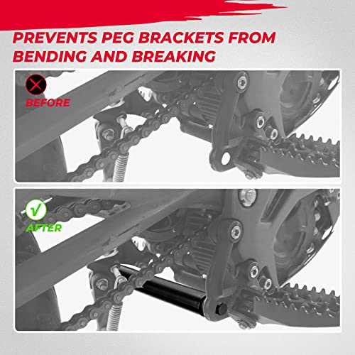 Image of KEMIMOTO Foot Pegs Support Brace Compatible with Sur Ron Light Bee X and S X260 X160 Motorcycle Dirt Bike Black | CNC Aluminum Bracket with Screws, for LBX / Light Bee S, for X160 /X260