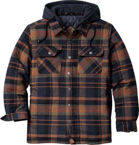 Image of Legendary Whitetails Men's Ccw Hooded Flannel Shirt Jacket Quilted Shacket