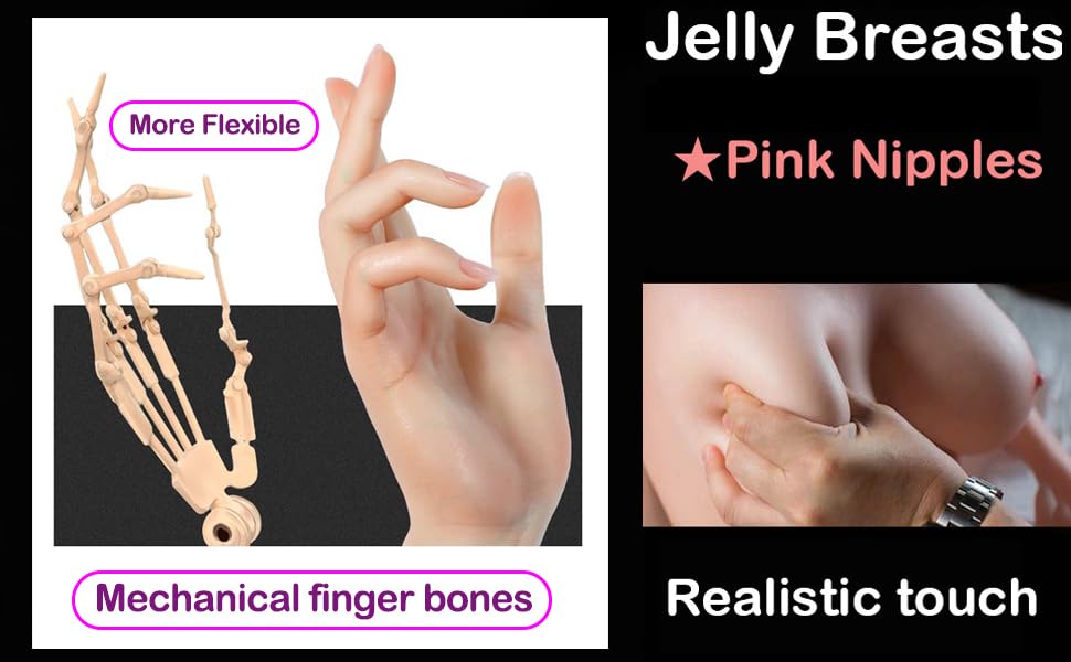 Lifelike Silicone Sex Dolls 5.3ft Life Size Flexible Torso Sex Doll for Men with Soft Big Boobs Big Butt Pussy Ass, Realistic Full Size Love Doll Vagina Anal Breast Sex Adult Christmas New Year Toys - Image 5