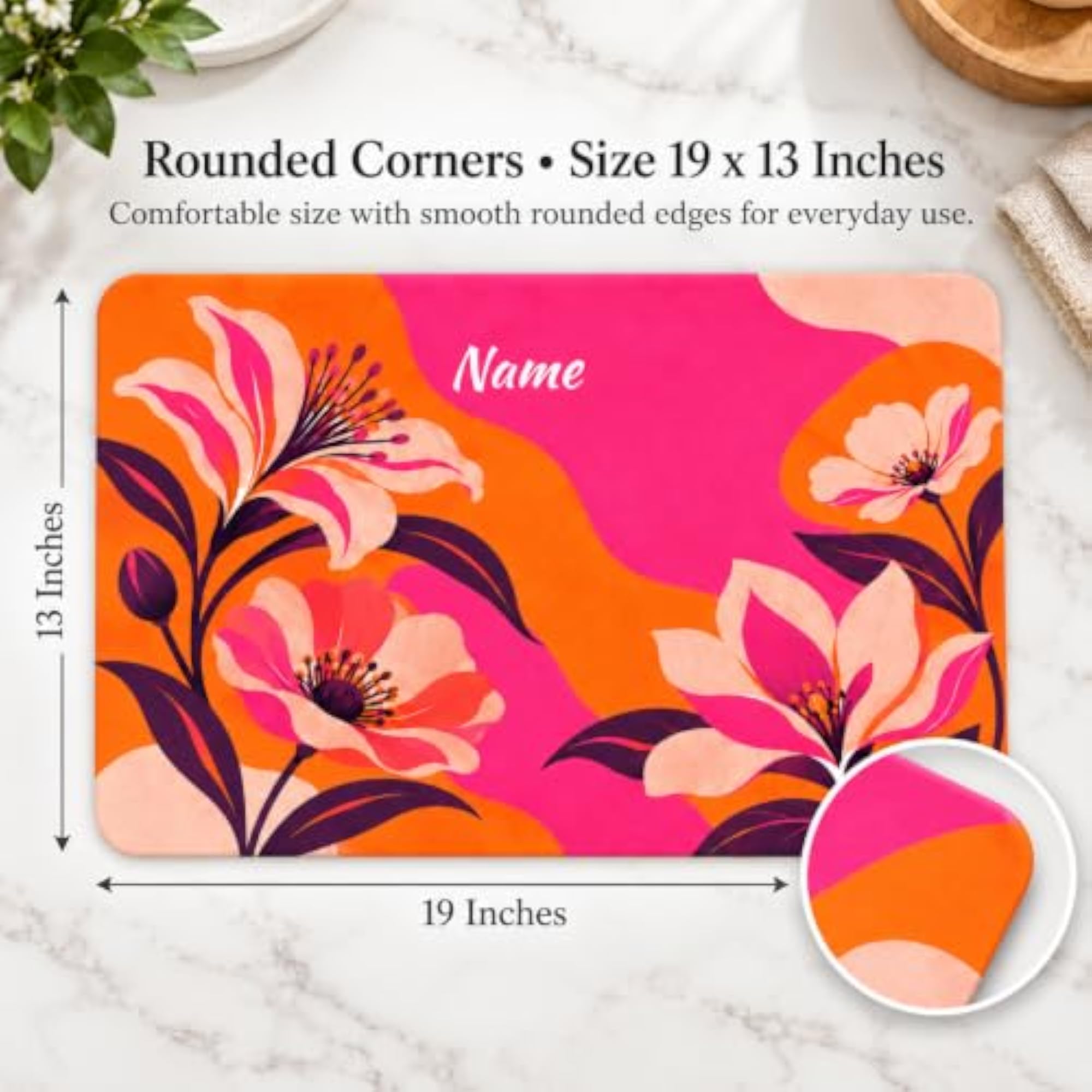 Personalized Place mat/Table Mat with Custom Text/Name (Pack of 5)