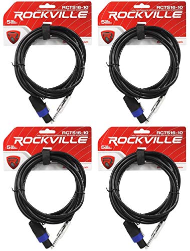 Rockville (4) RCTS1610 10' 16 AWG 1/4